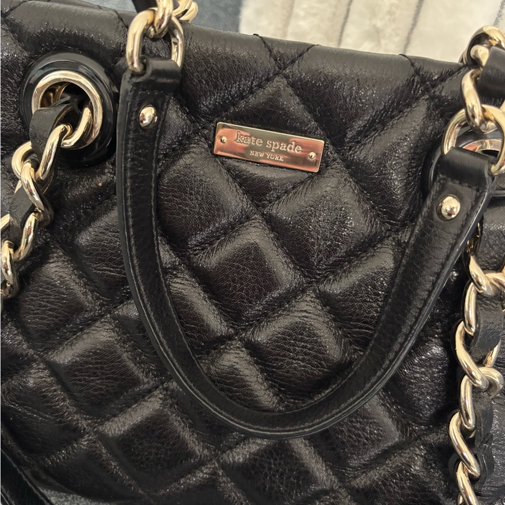KATE SPADE Gold Coast Maryanne Quilted Leather Bag Black - Picture 3 of 12